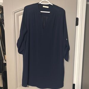 Entro Blue Boxy 3/4 Sleeve Tunic
